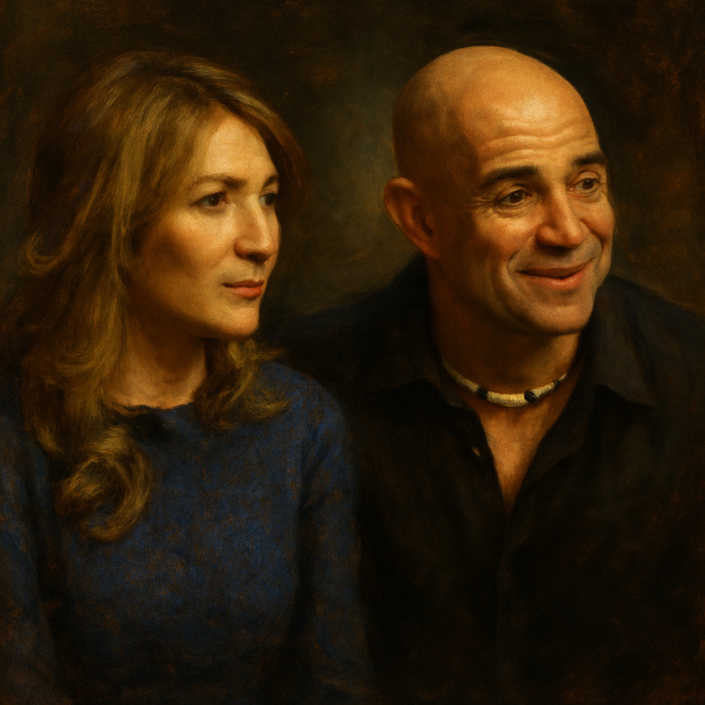 Agassi and Graf's unrecognizable pre-wedding photo