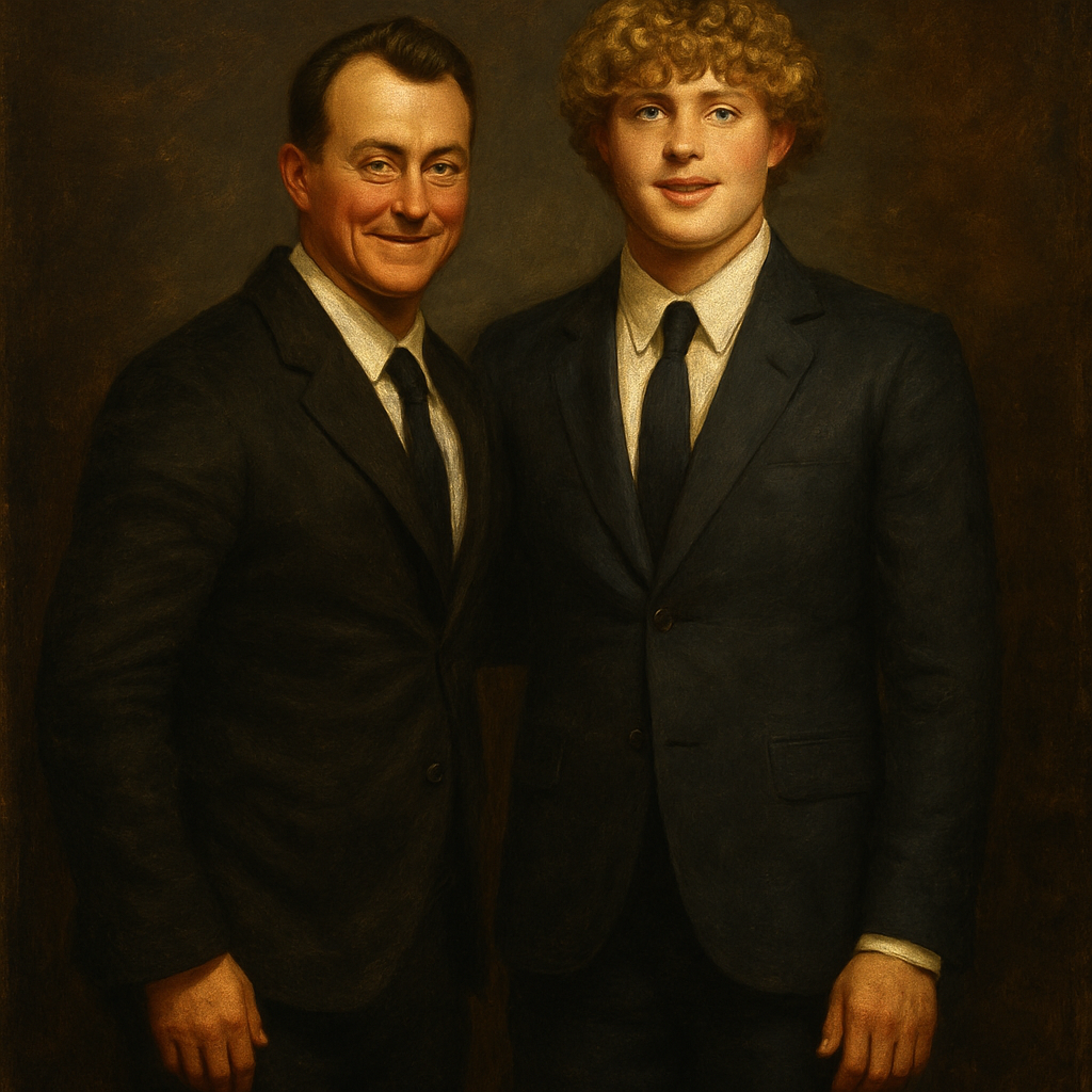 Former champion returns with son