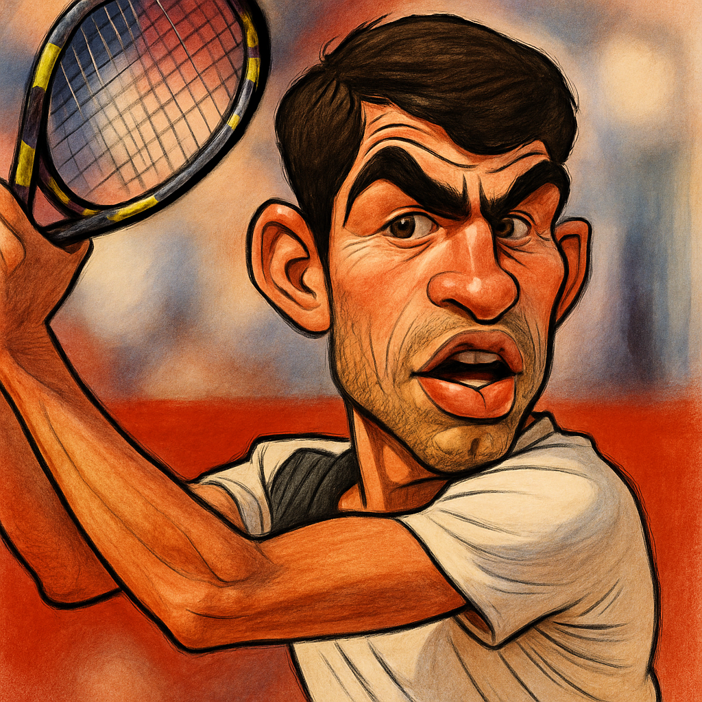 Alcaraz Masters Court Positioning Art