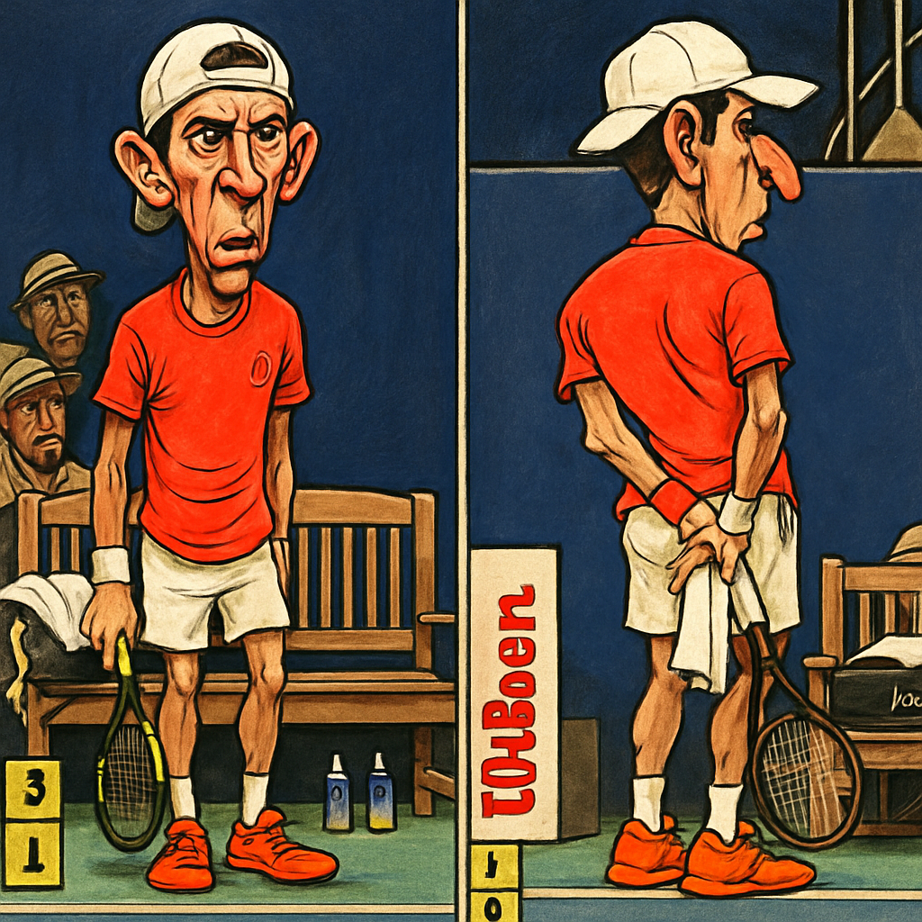 Tennis star ignores umpire's wardrobe warning