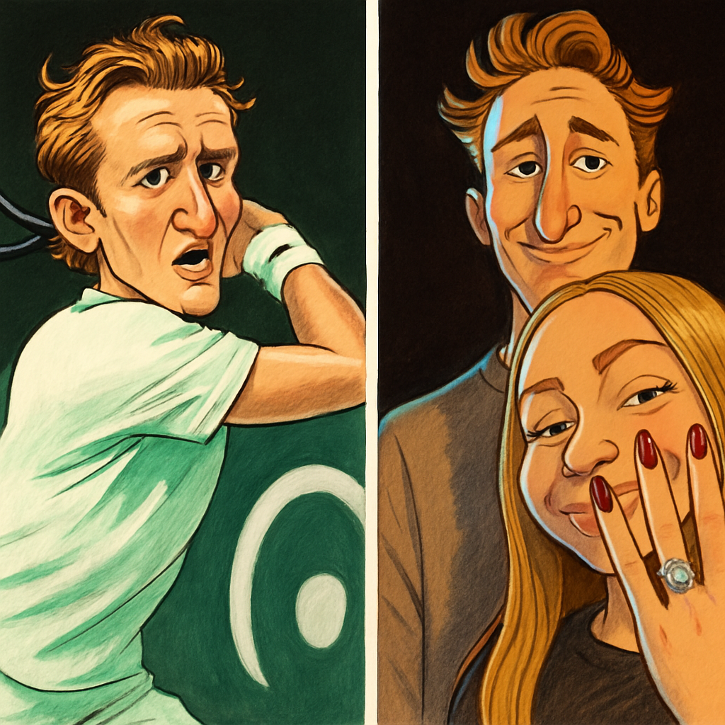 Tennis star engaged to footballer's daughter