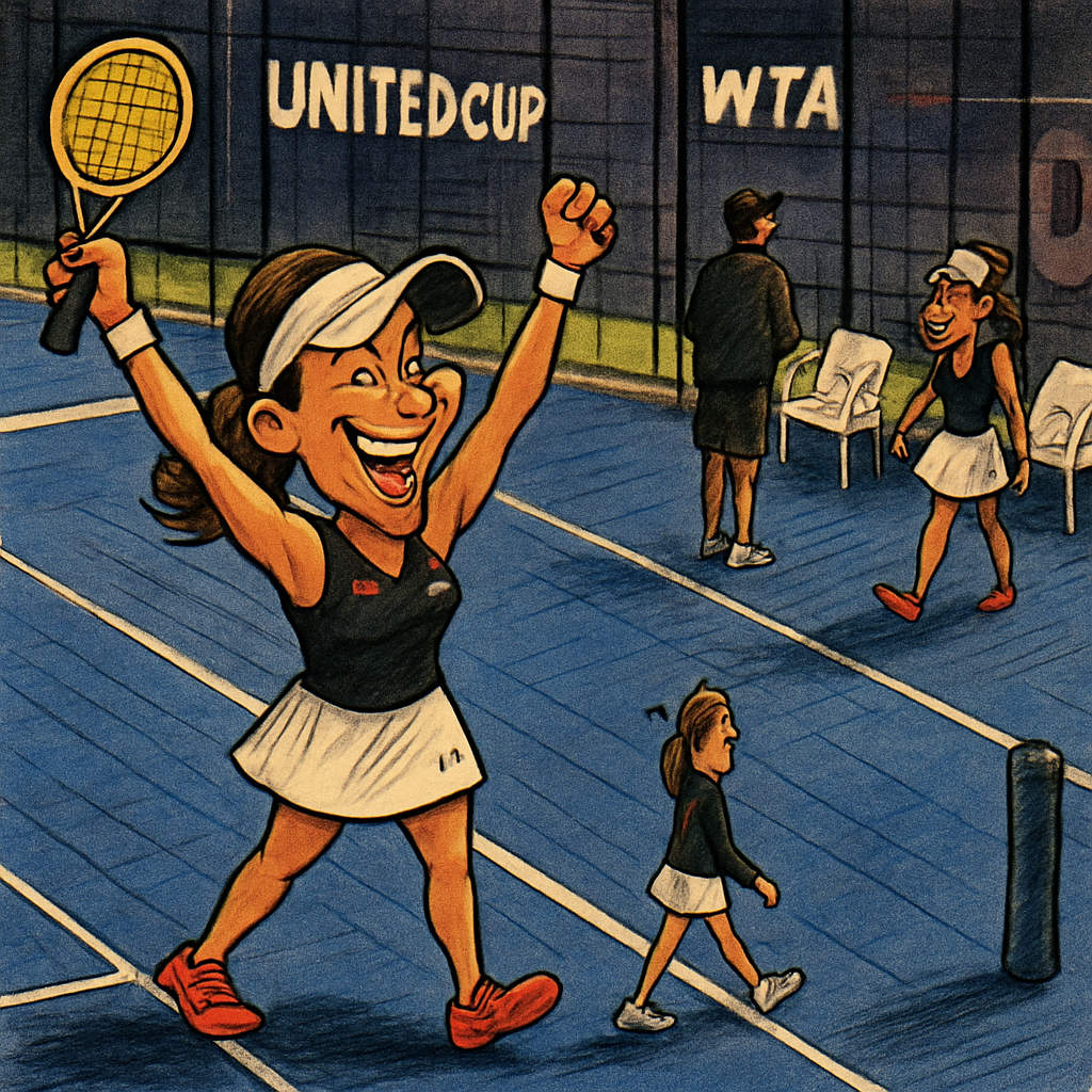 Raducanu's Dark United Cup Warm-Up