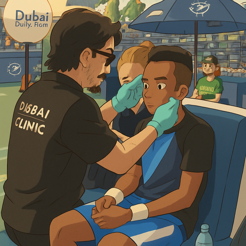 Nosebleed Halts Tennis Match Mid-Game