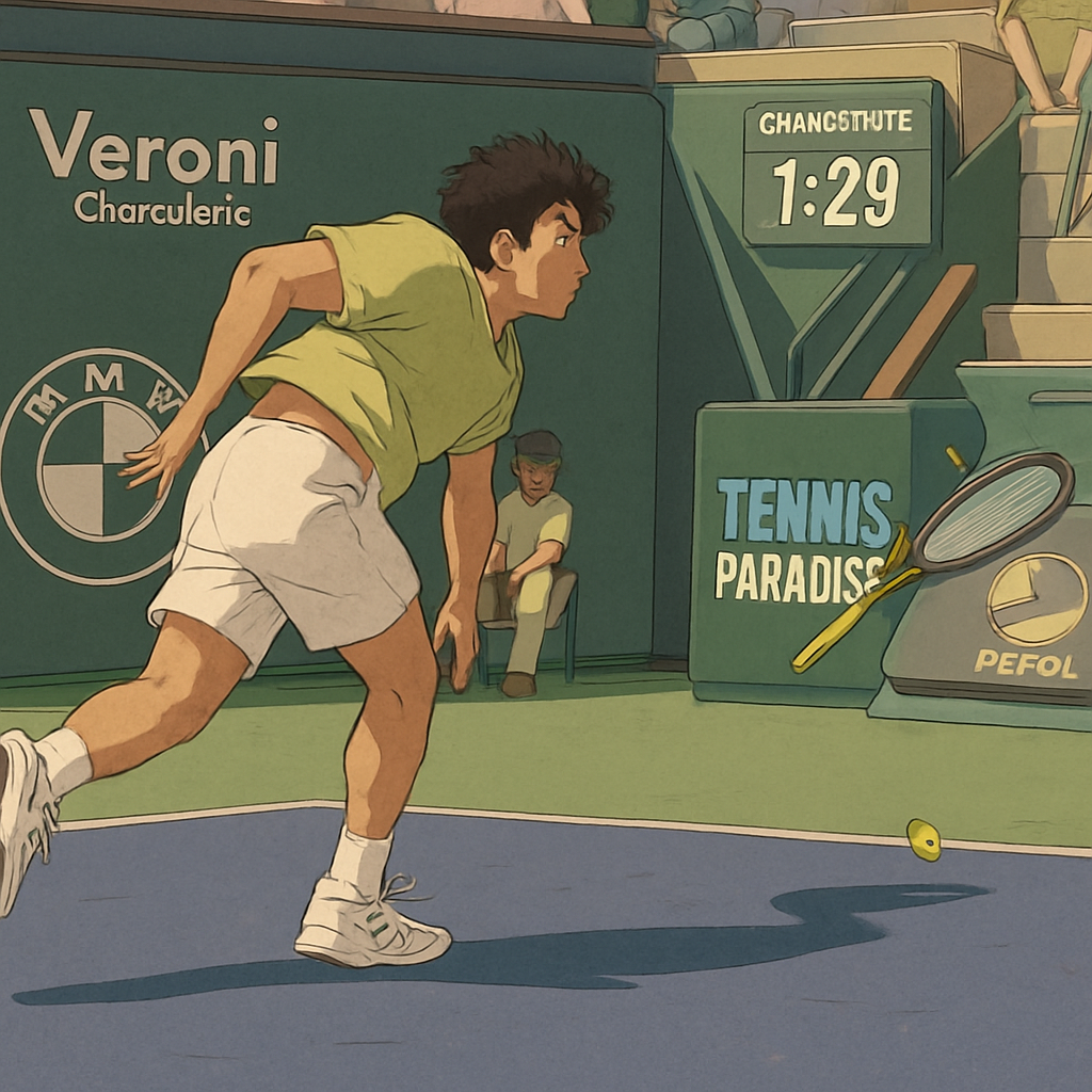 Tennis Star Smashes Racket in Fury