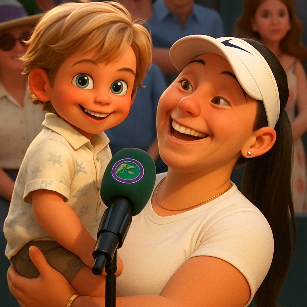 Adorable Wimbledon moment with Anisimova's nephew