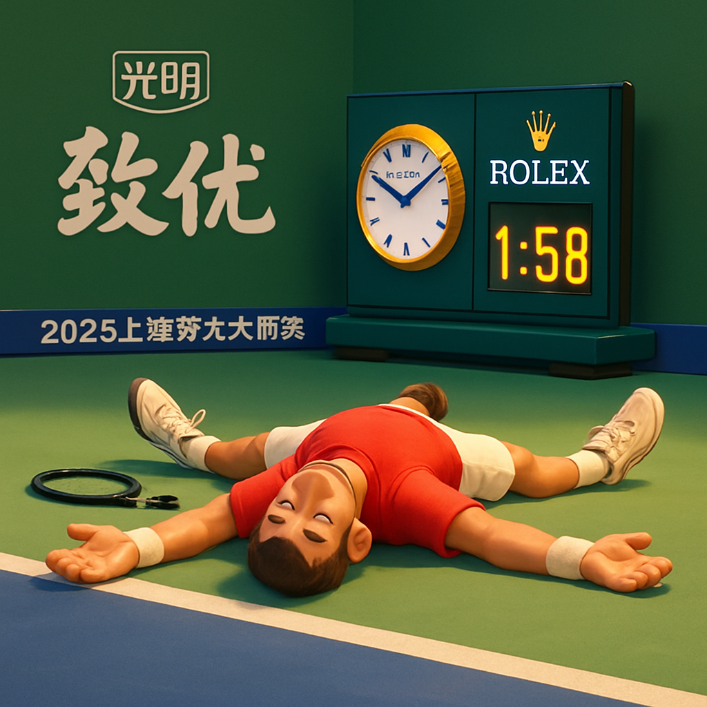 Djokovic falls during Raducanu error