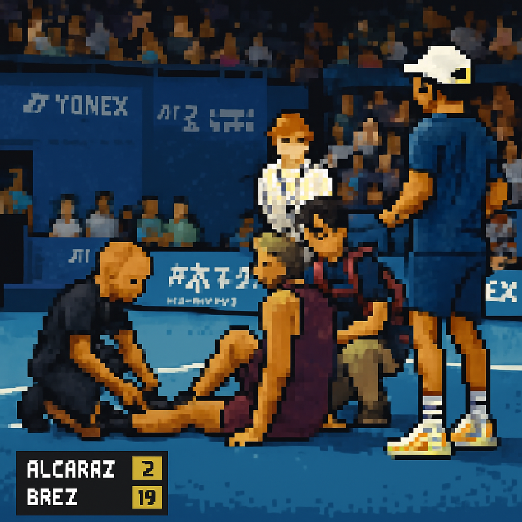 Alcaraz match halted after coach dispute
