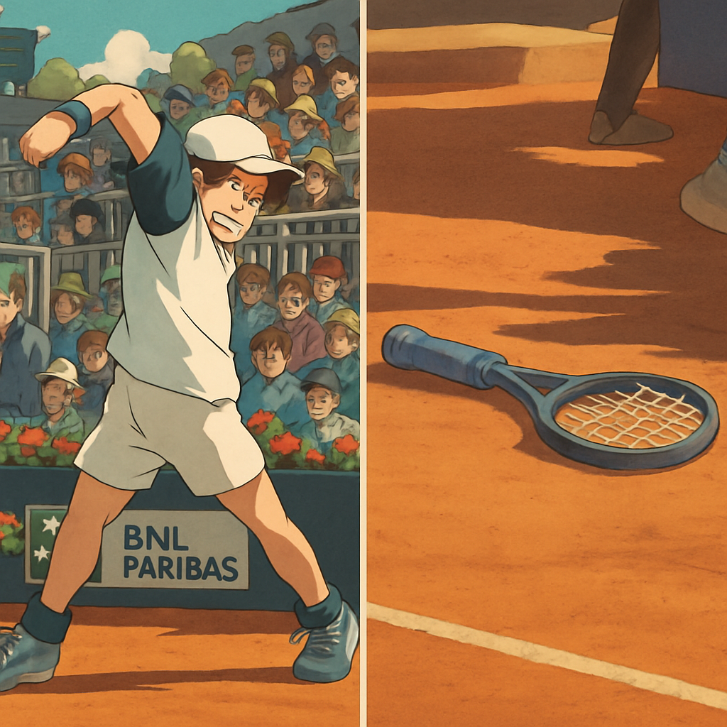 Draper Loses Temper and Smashes Racquet During Rome Clash