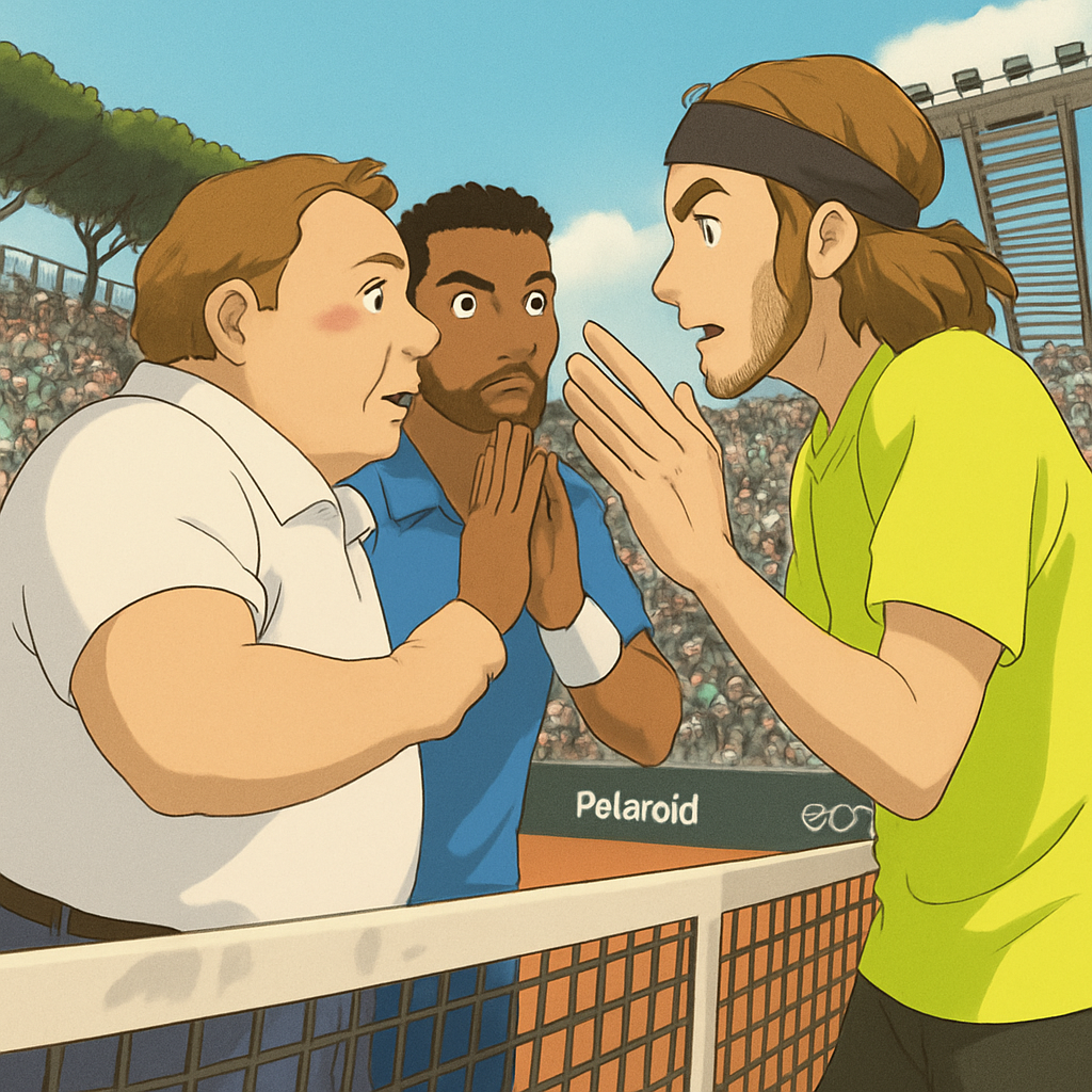 Umpire Intervenes in Fiery Italian Open Clash Between Tsitsipas and Fils