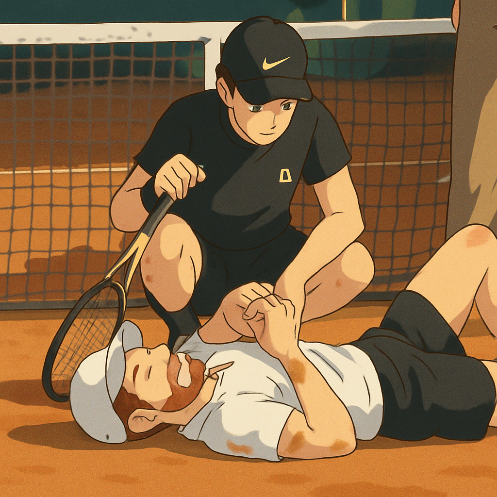 Sinner's Grace After Opponent's Fall